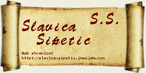 Slavica Šipetić vizit kartica